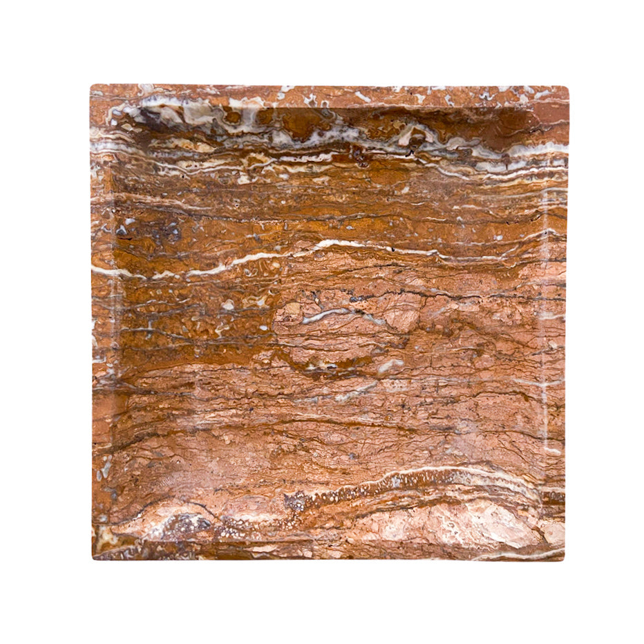 Marron Travertine - Geometric Tray