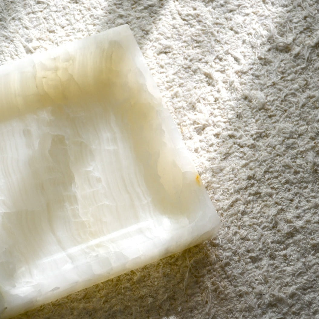 White Onyx - Geometric Tray