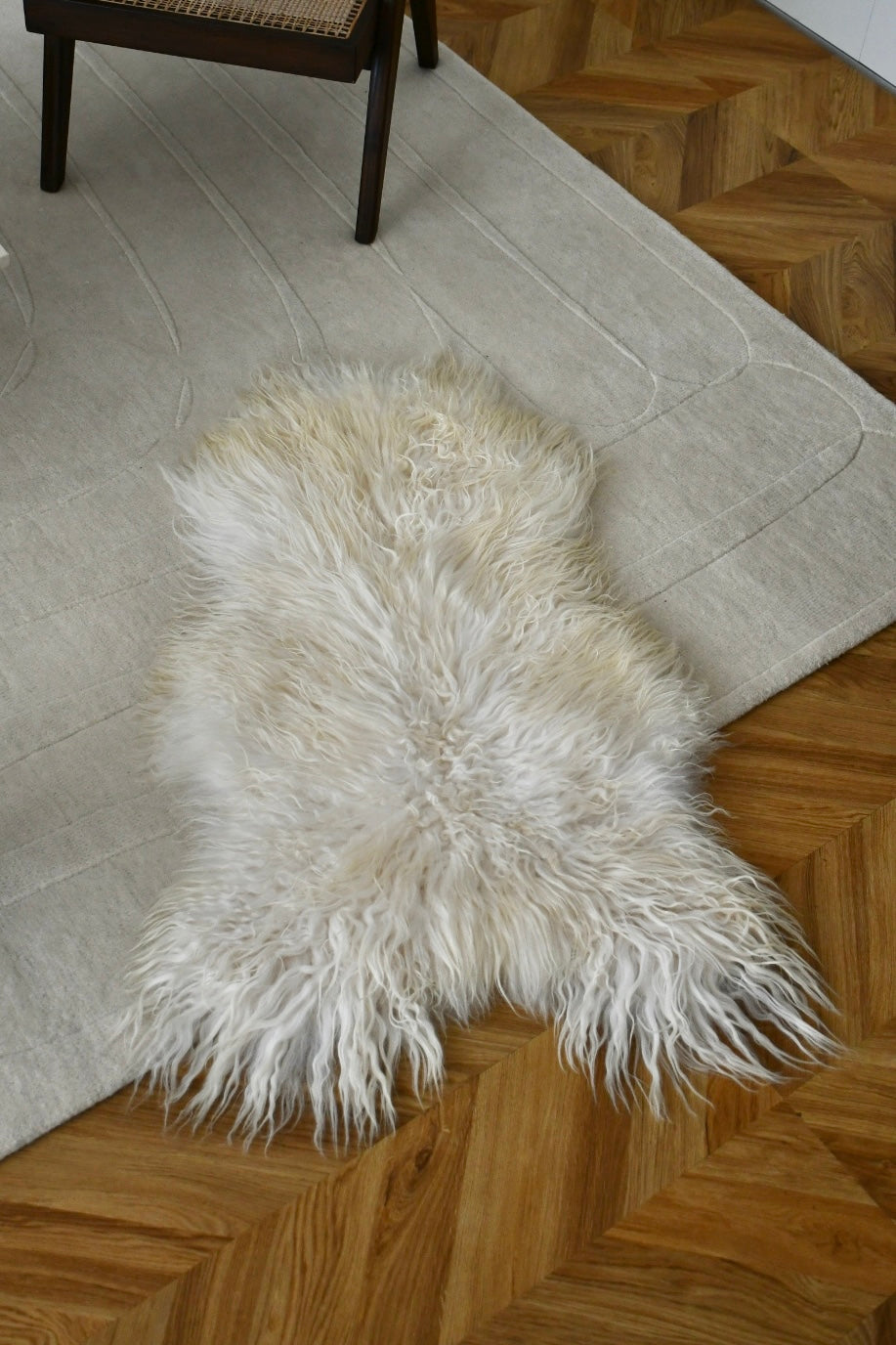 Icelandic Sheepskin - White - Curly - 1