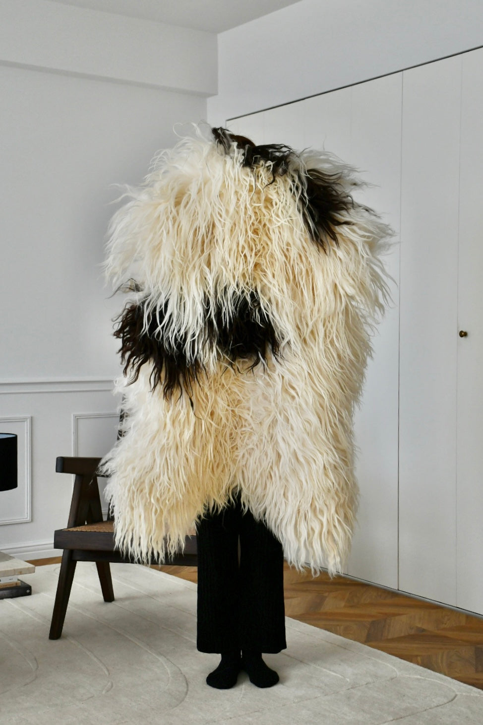 Icelandic Sheepskin - Black & White - Curly - 1