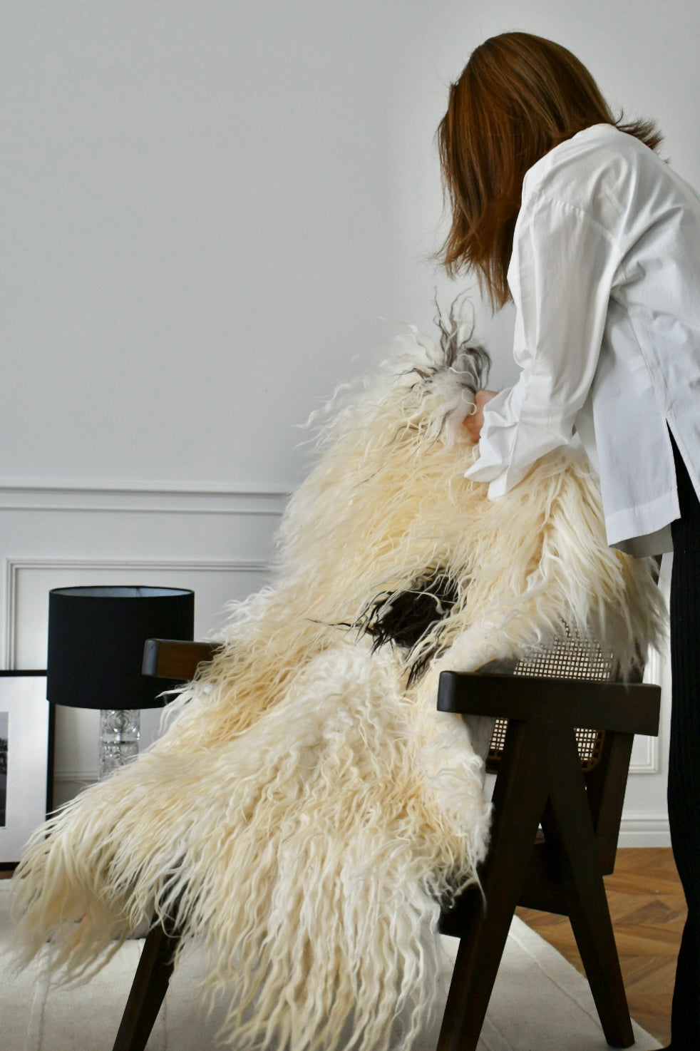 Icelandic Sheepskin - Black & White - Curly - 2