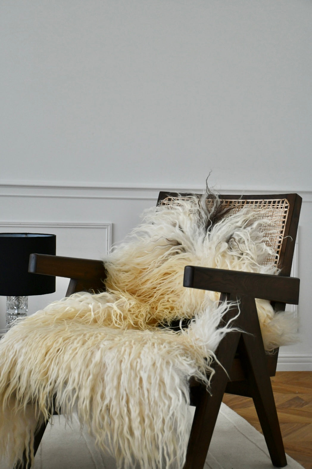 Icelandic Sheepskin - Black & White - Curly - 2