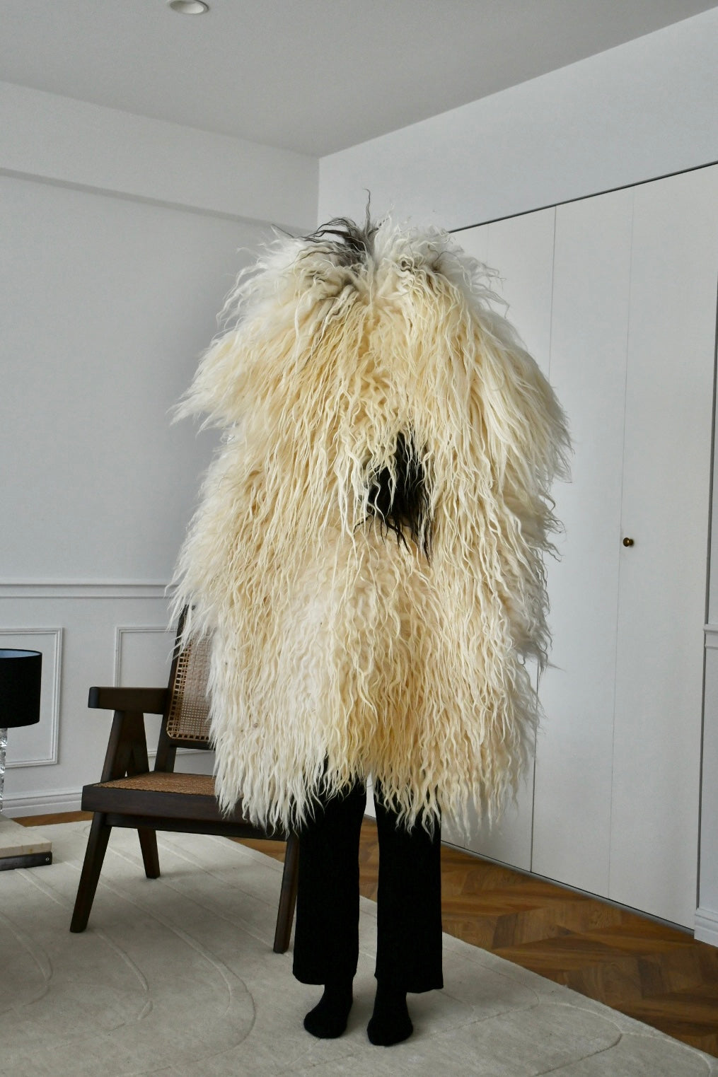 Icelandic Sheepskin - Black & White - Curly - 2