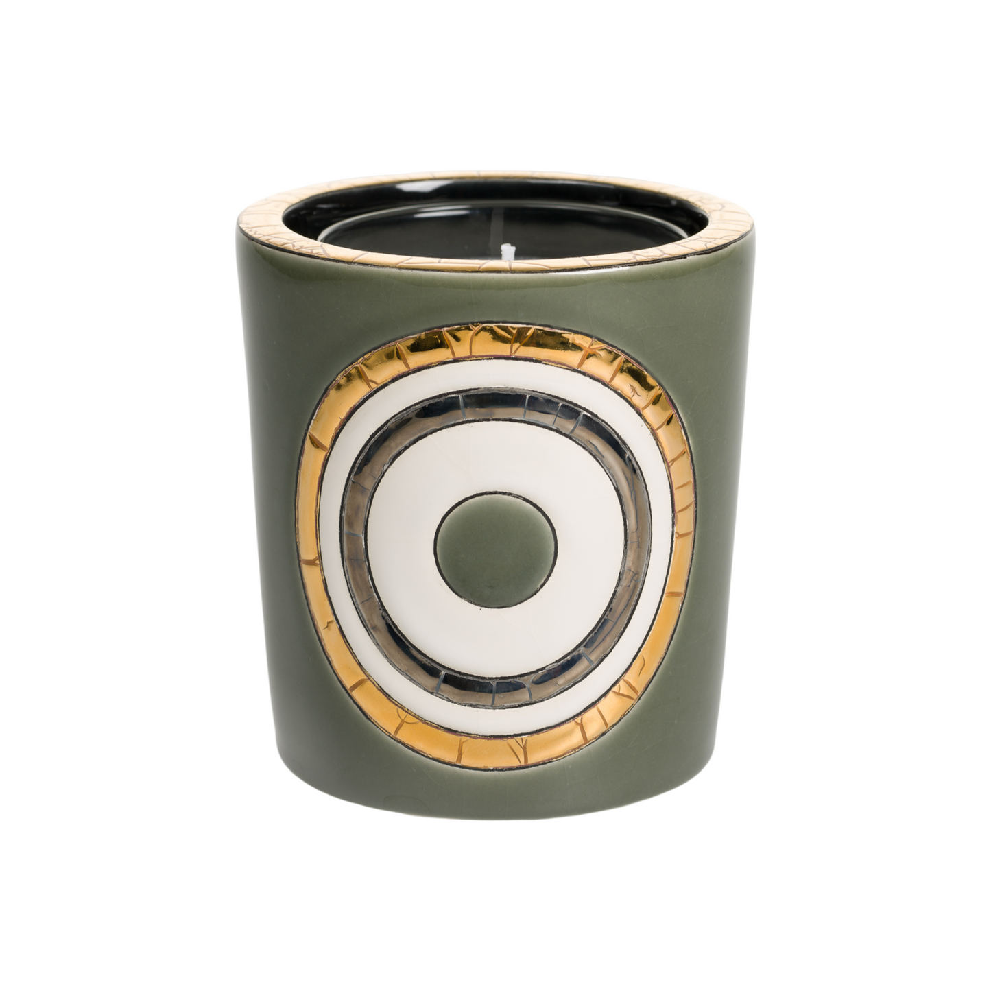 Geo - Candle Pot - Khaki