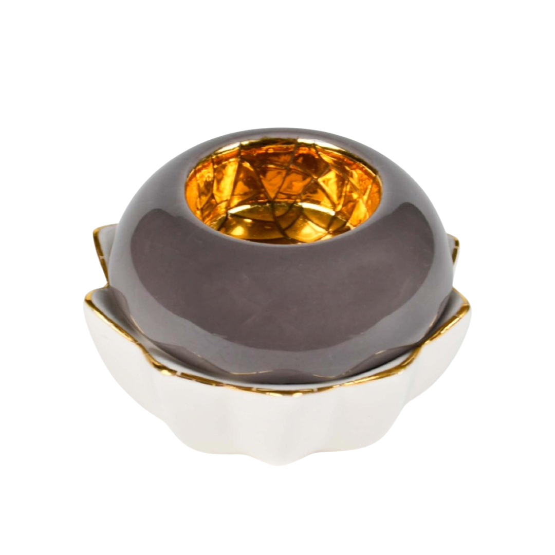 Lotus - Candle Holder - Taupe