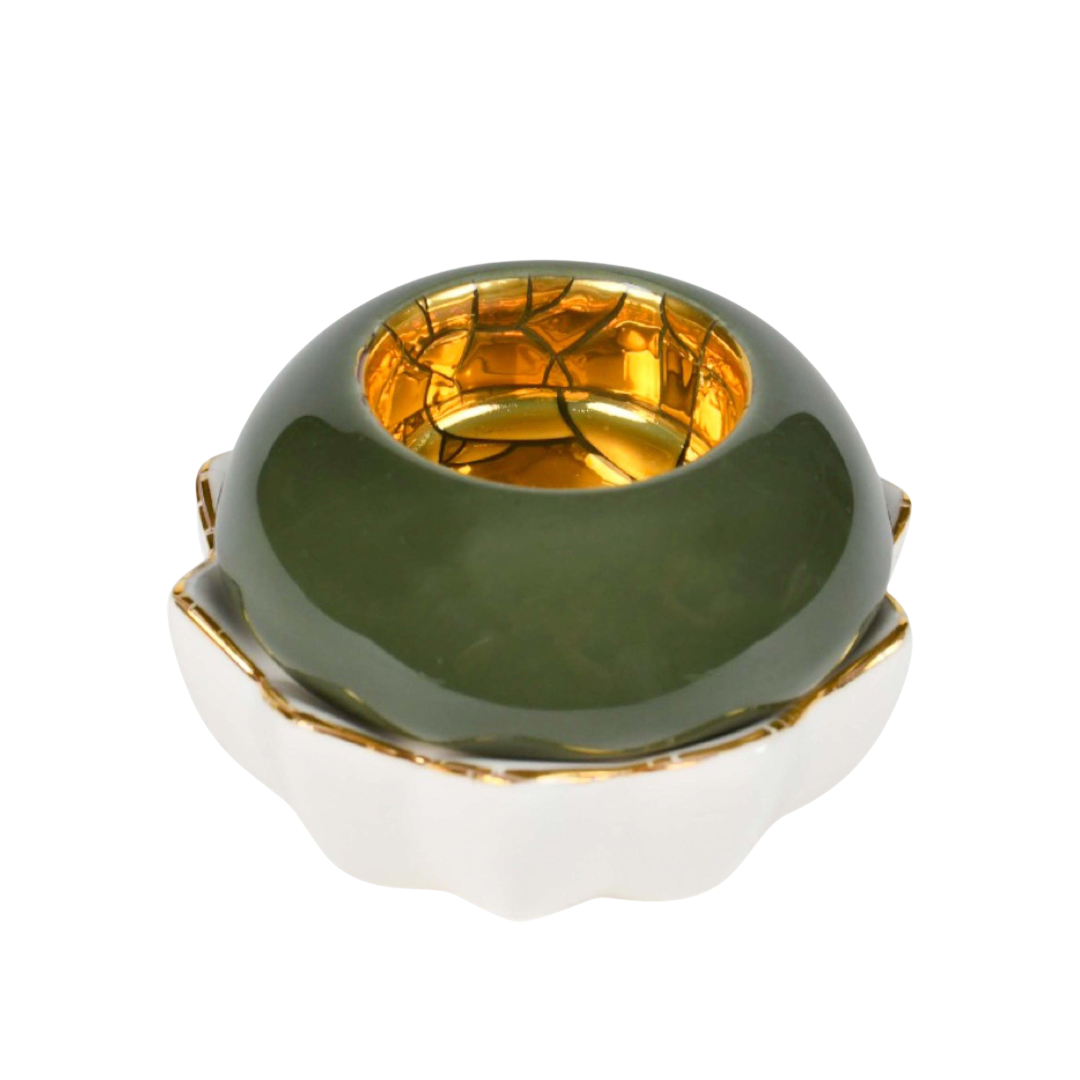 Lotus - Candle Holder - Khaki