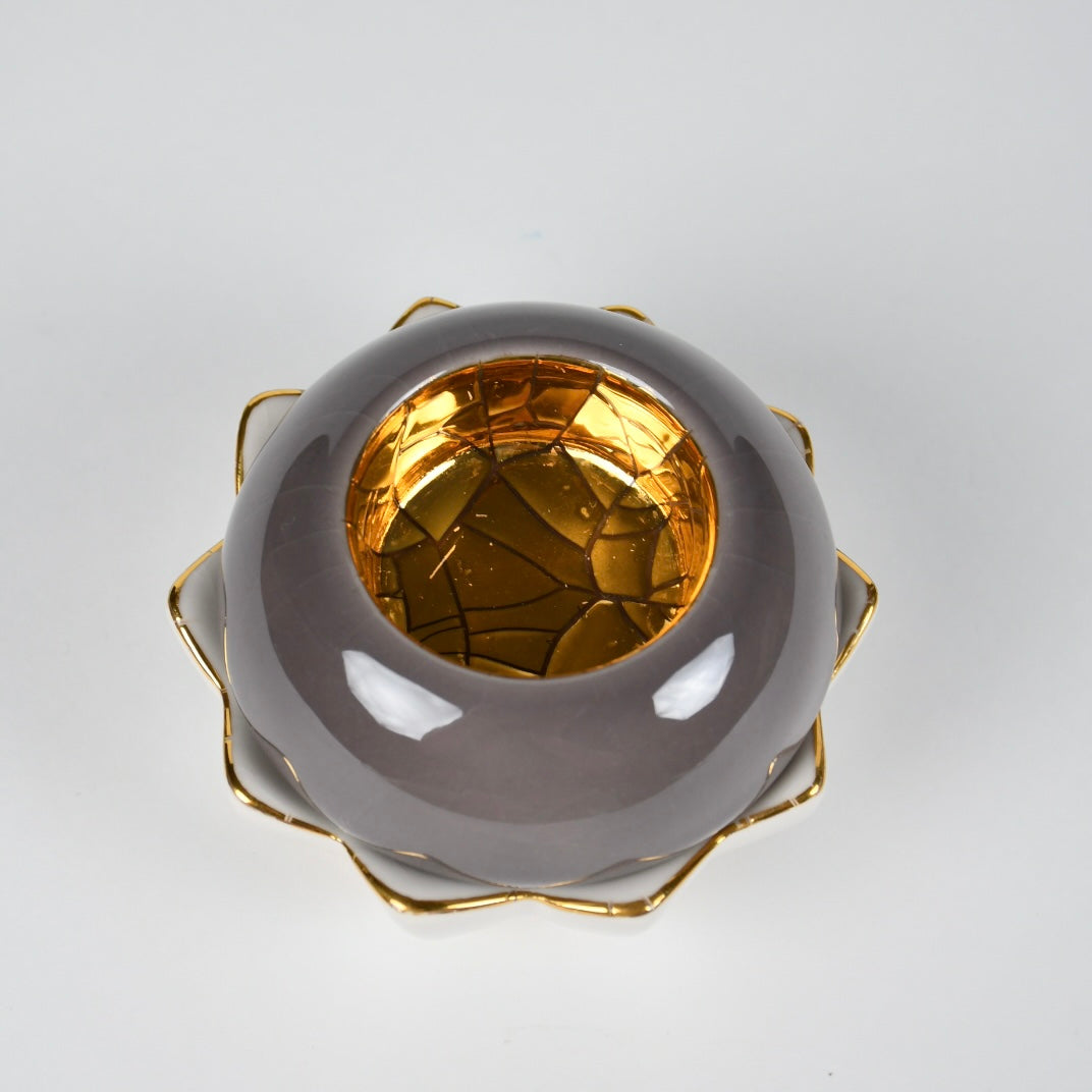 Lotus - Candle Holder - Taupe