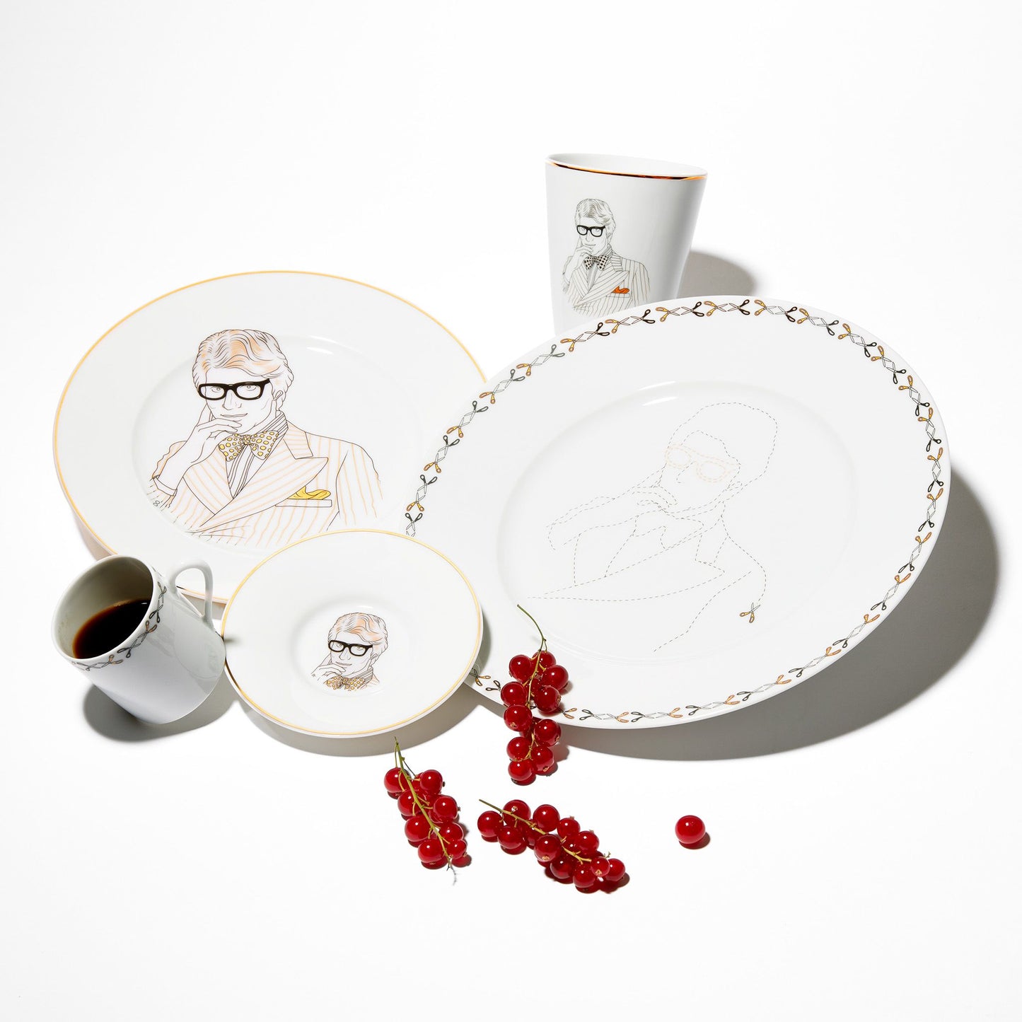 YSL - Dinner & Dessert Plates