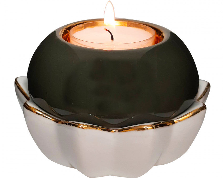 Lotus - Candle Holder - Khaki