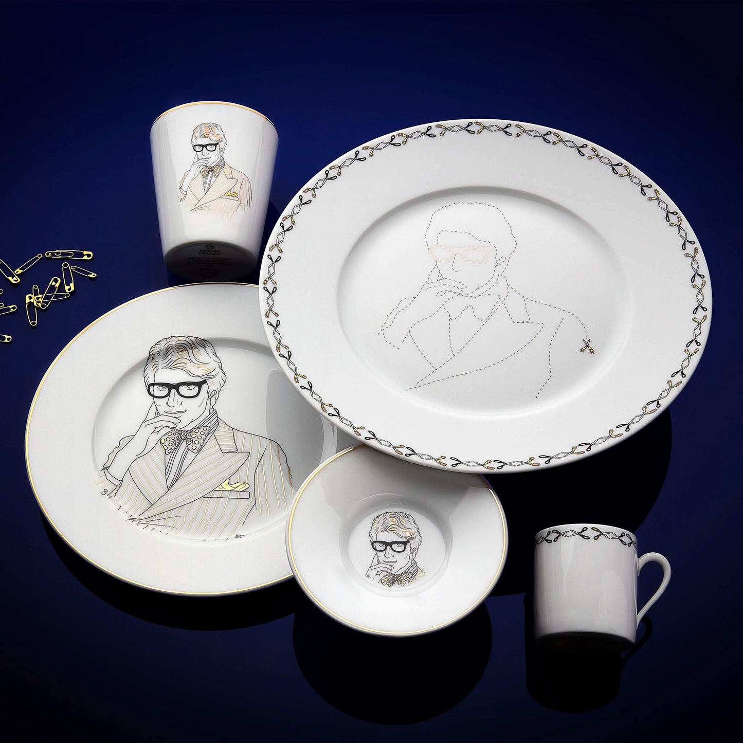 YSL - Dinner & Dessert Plates