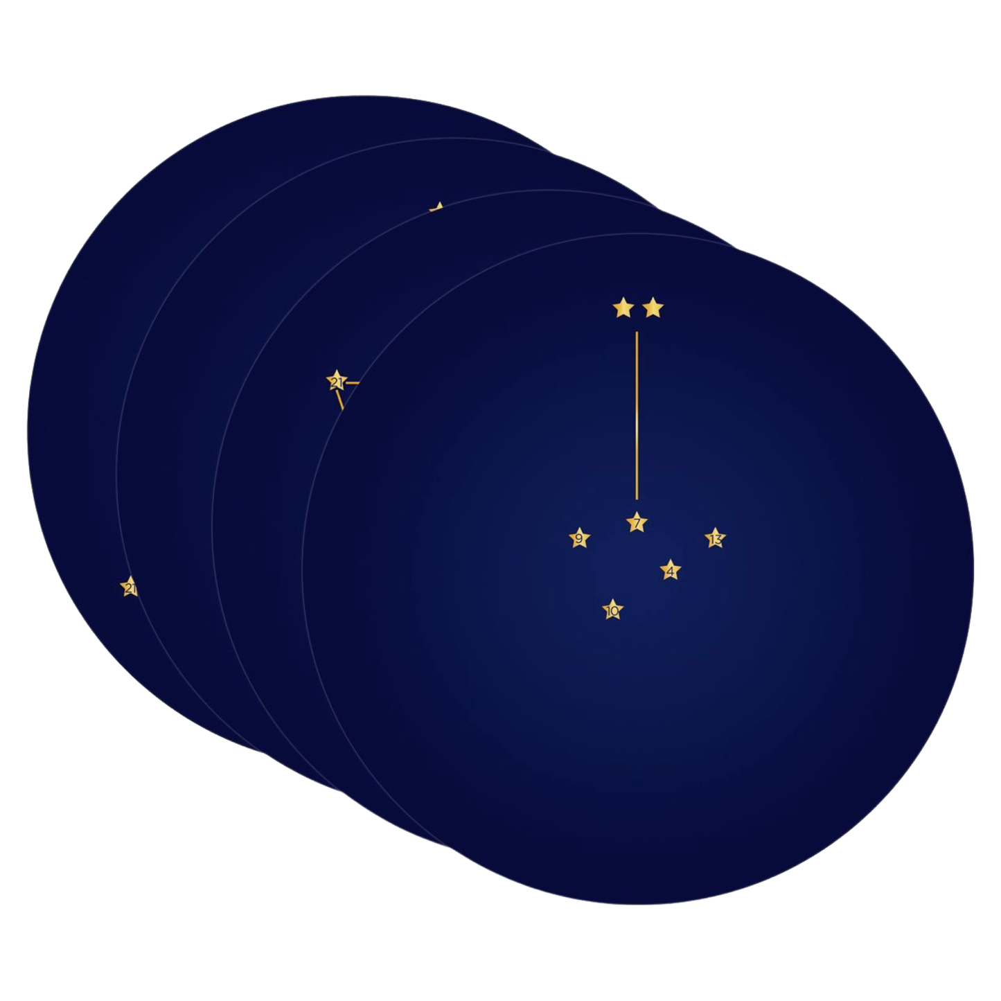 Constellations de la Victoire - Dinner Plate × 4