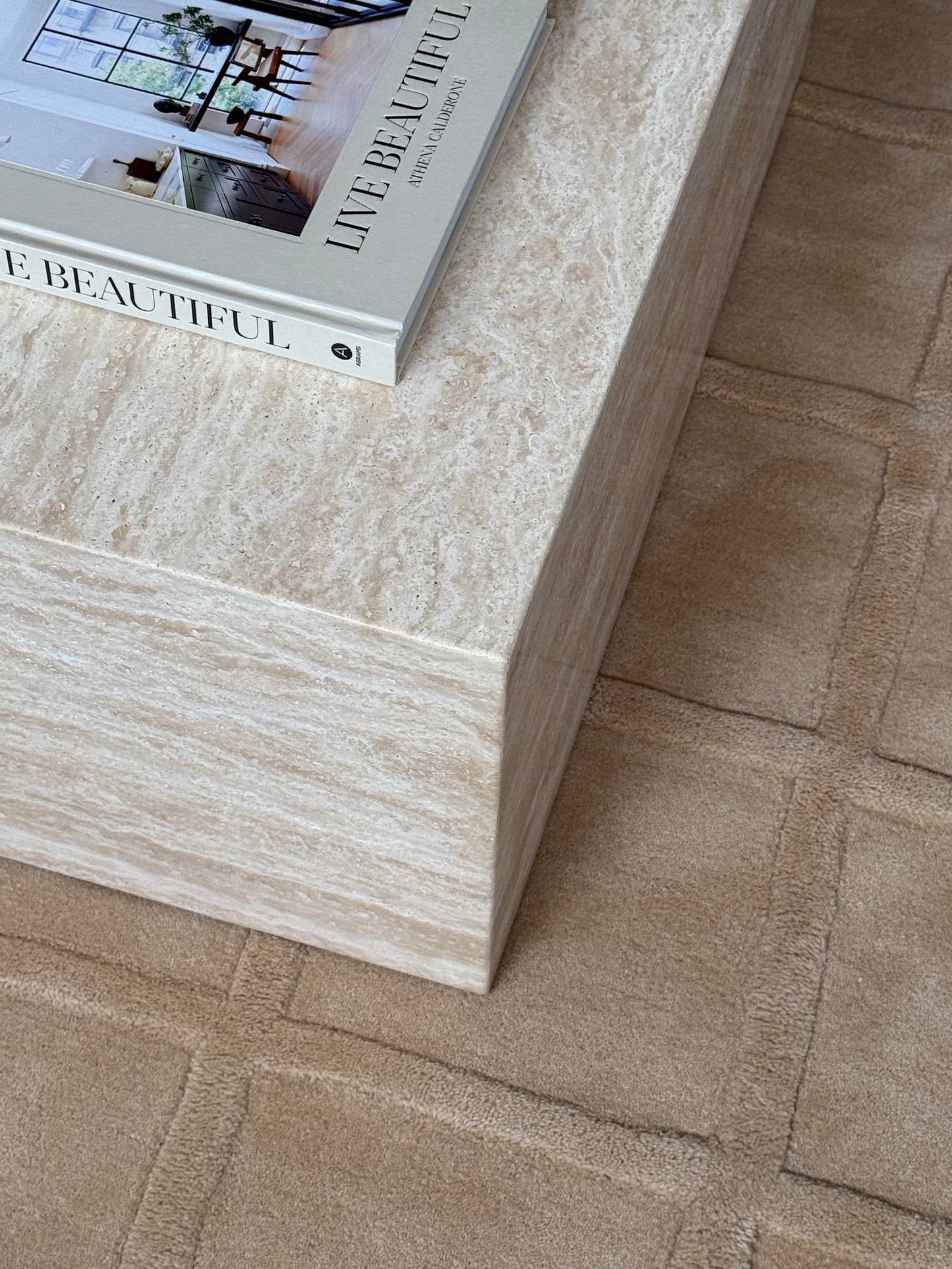 Travertine - Cubic Coffee Table