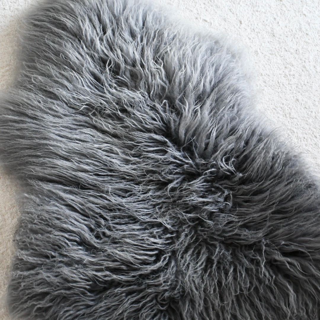 Icelandic Sheepskin - Ice Gray - Curly