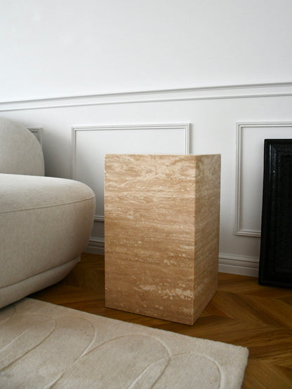 Travertine - Cubic Sidetable