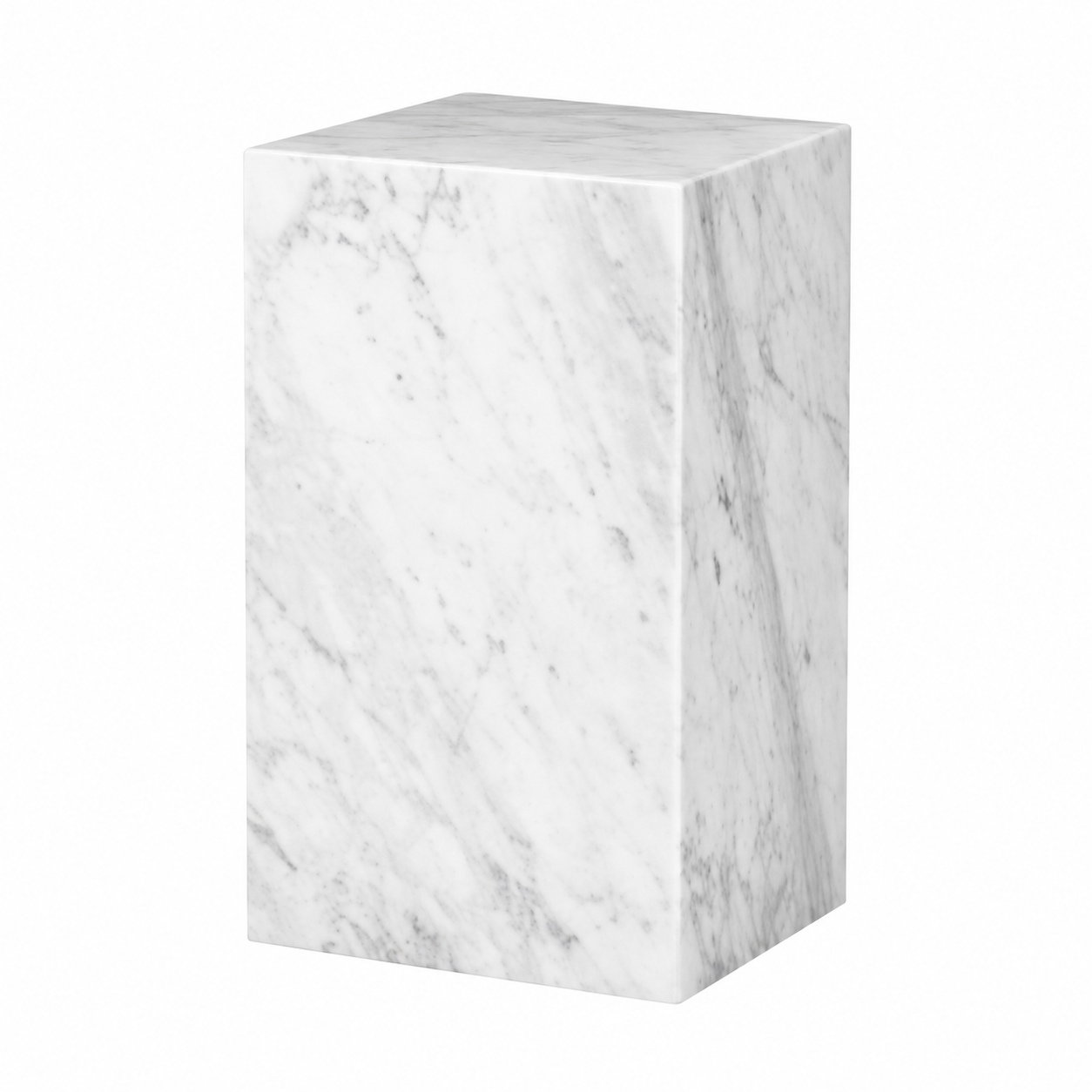 Carrara White - Cubic Sidetable