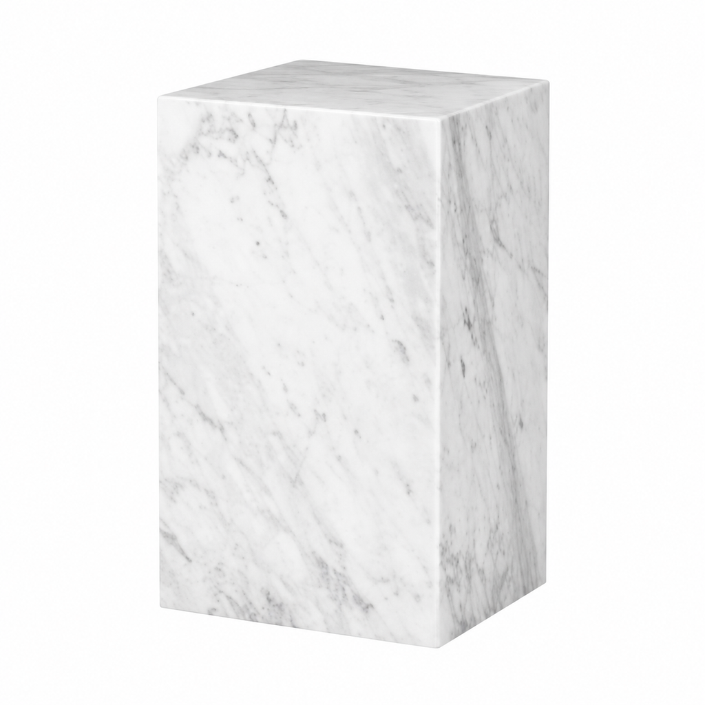 Carrara White - Cubic Sidetable