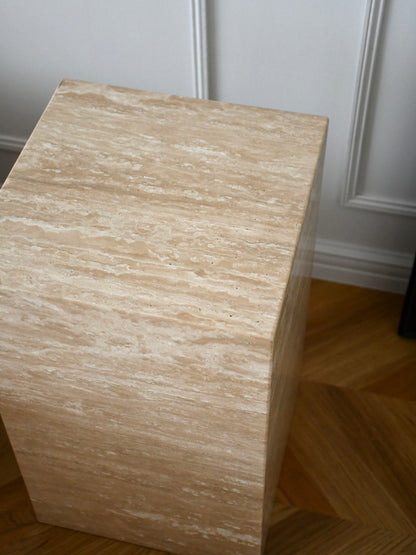 Travertine - Cubic Sidetable