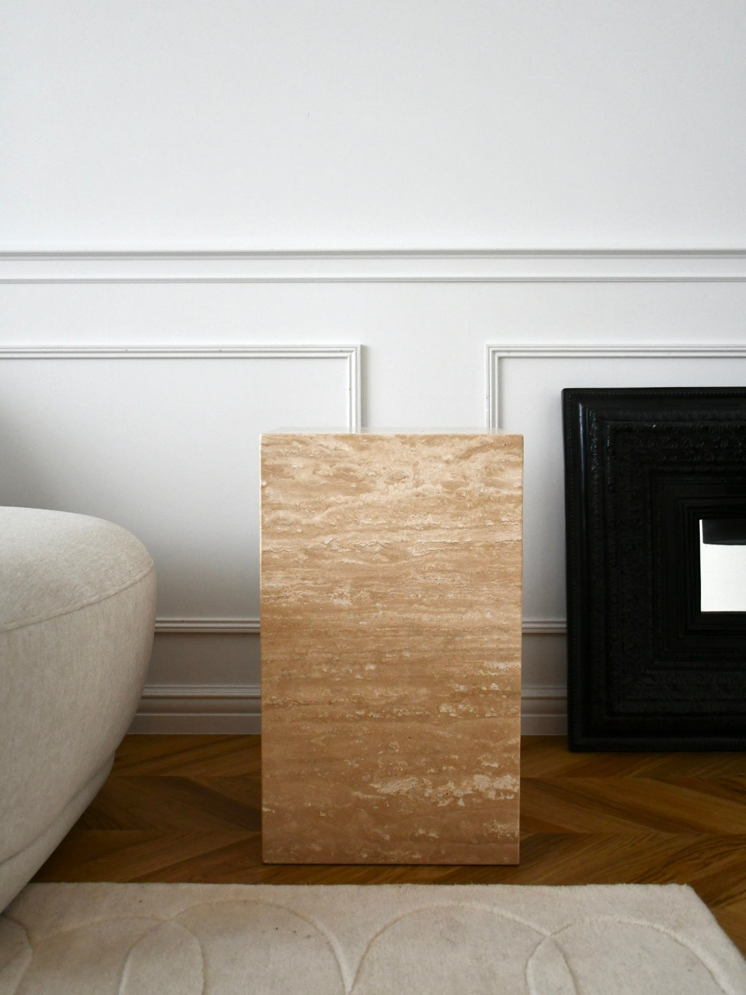 Travertine - Cubic Sidetable