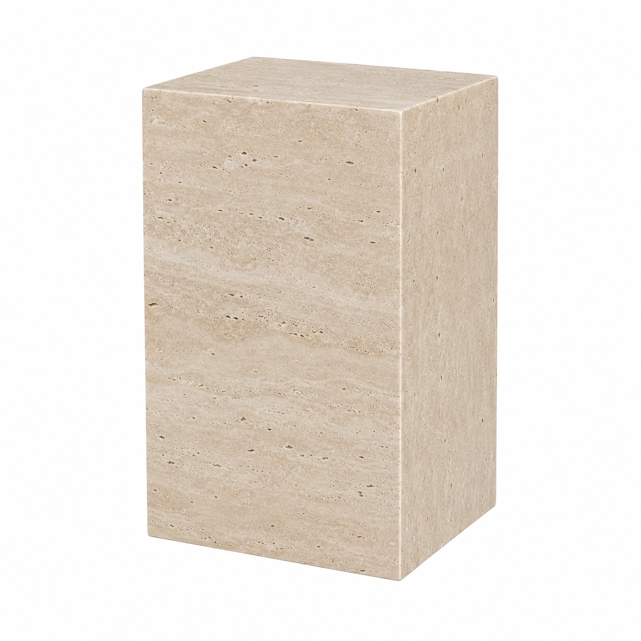 Travertine - Cubic Sidetable