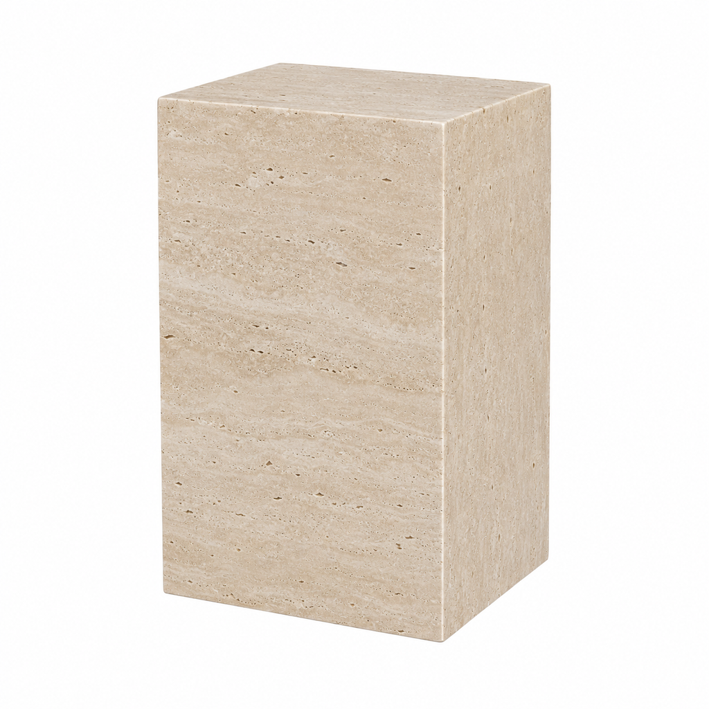 Travertine - Cubic Sidetable