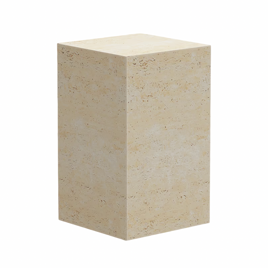 Travertine - Cubic Sidetable