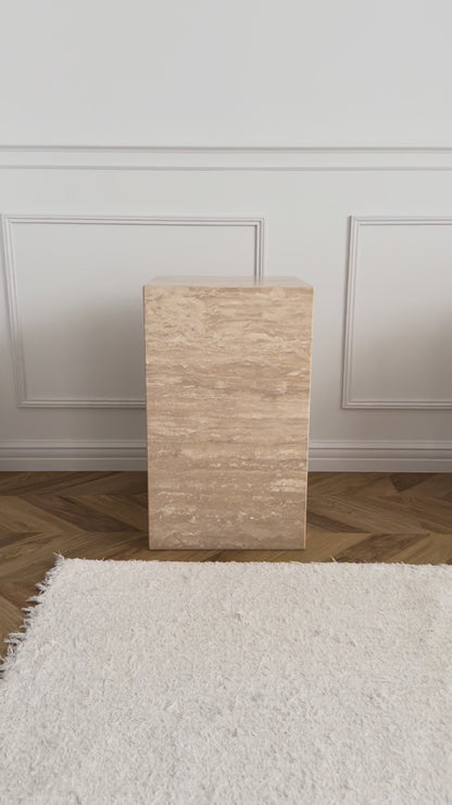 Travertine - Cubic Sidetable