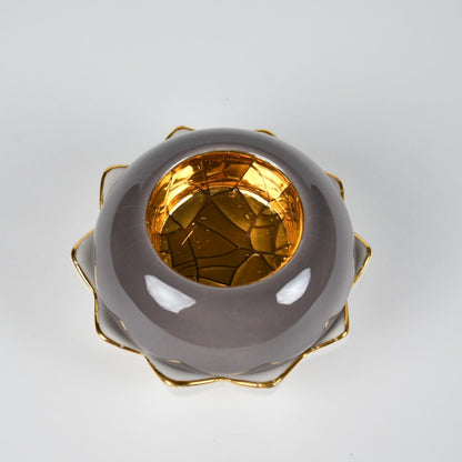 Lotus - Candle Holder - Taupe