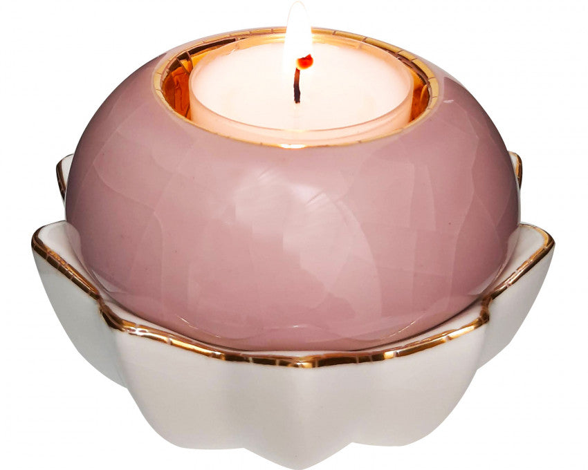 Lotus - Candle Holder - Pink